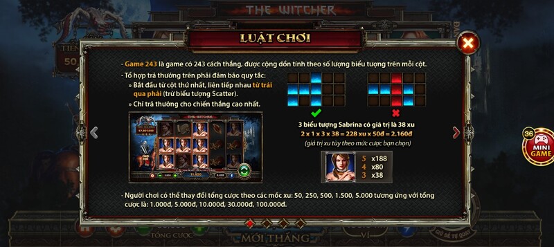 Luật chơi áp dụng The witcher mới nhất