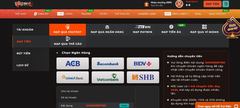 Hiện nhà cái SV88 đang cung cấp các dịch vụ nào?