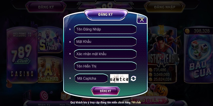 Hướng dẫn đăng ký tài khoản nổ hũ 789Club