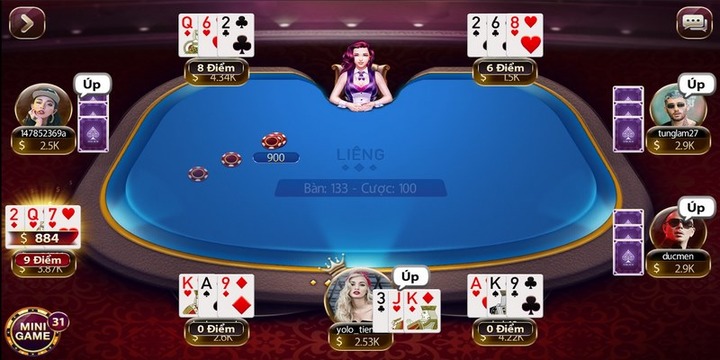 Hướng dẫn các bước đặt cược nhà cái game bài Liêng