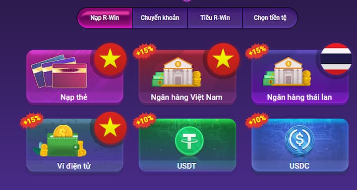 Quá trình nạp tiền game bài đổi thưởng W365