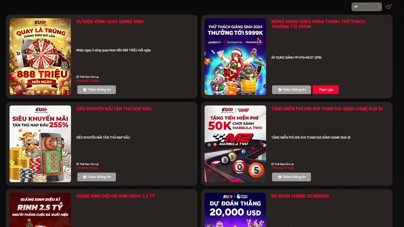 Giao diện nhà cái Eubet thiết kế đặc biệt
