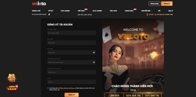 Hướng dẫn cách tham gia chơi game tại VN Loto