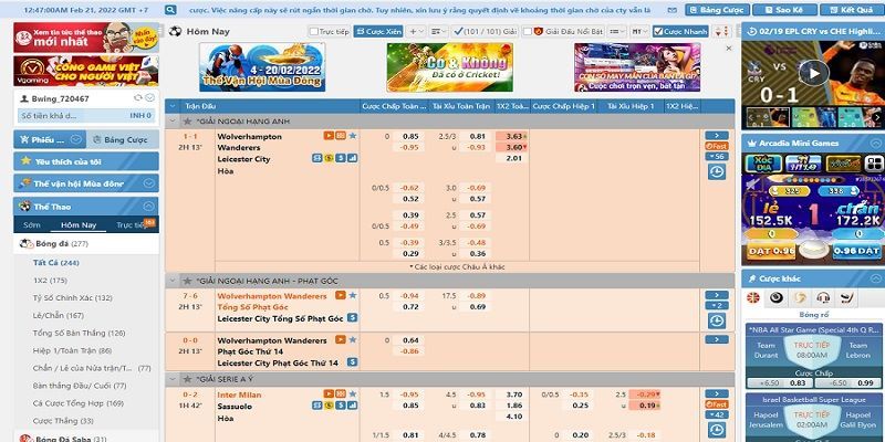 B wing là điểm đến lý tưởng cho những tín đồ yêu thích cá cược thể thao