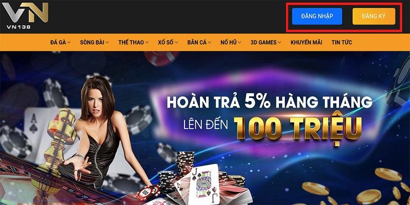 Link đăng nhập tài khoản vào nhà cái VN 138 cụ thể