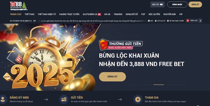 Cách vào M88 Vin trải nghiệm game thưởng