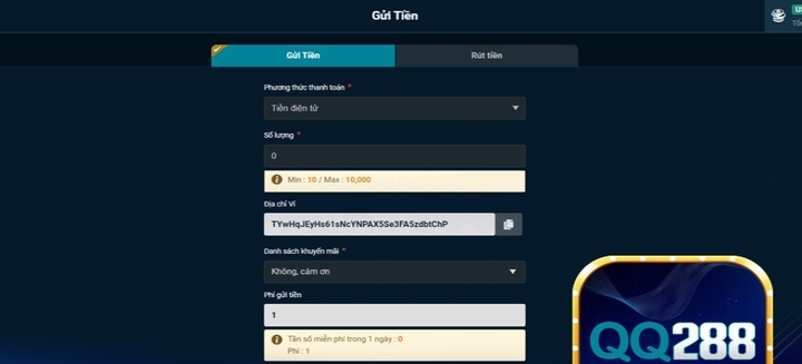 Cách nạp tiền chơi game tại nhà cái qq288 như thế nào?