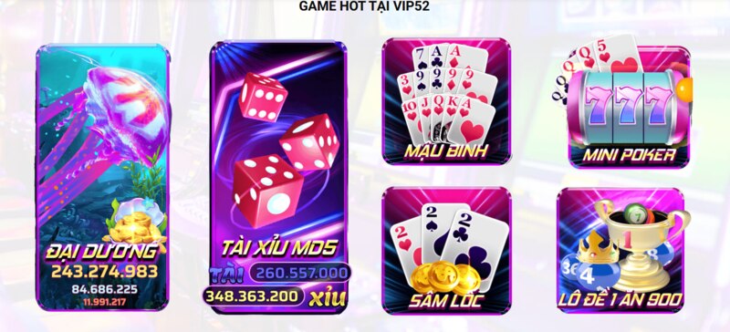 Sản phẩm game chất lượng Vip52