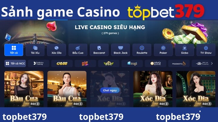 Cập nhật các loại game Topbet379