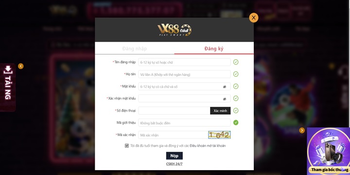 Khi đăng ký VX88, bet thủ thường thắc mắc gì?