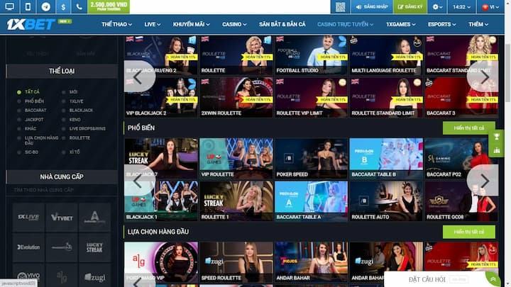 Nhà cái 1XBET điểm đến lý tưởng 