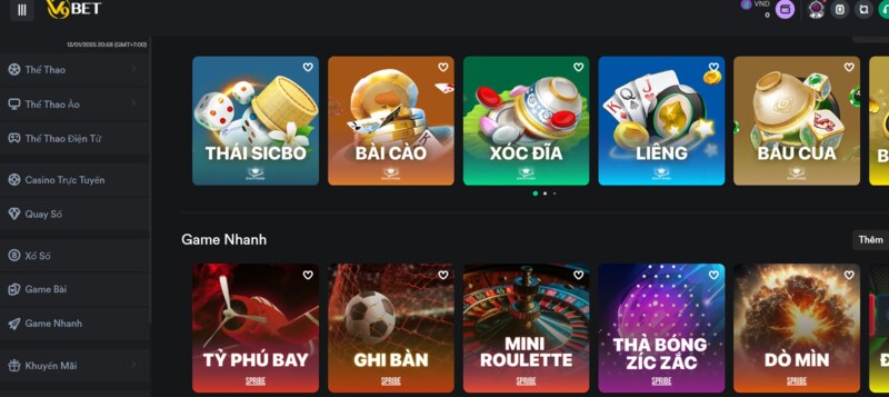 Danh sách sản phẩm của sân chơi V9bet