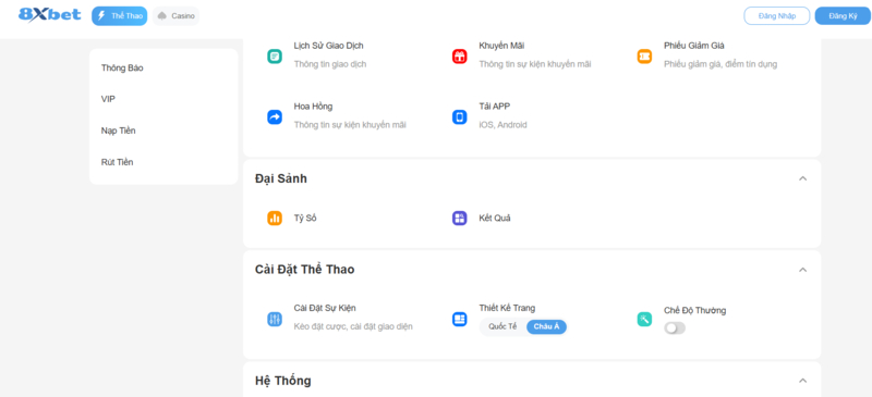 8Xbet Phương thức thanh toán