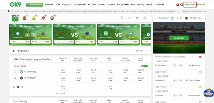 Trang cá cược OK9 uy tín đáng trải nghiệm