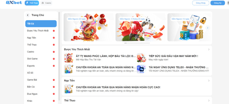 Ưu đãi cực khủng đổi thưởng uy tín 8xbet